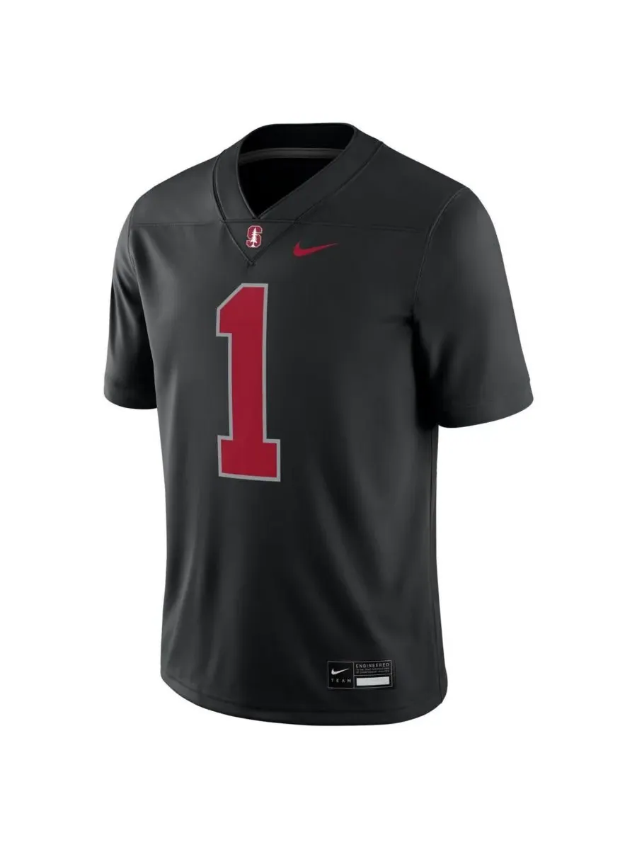 Nike Мужская черная альтернативная игровая футболка Stanford Cardinal — изображение 2 из 3, черный
