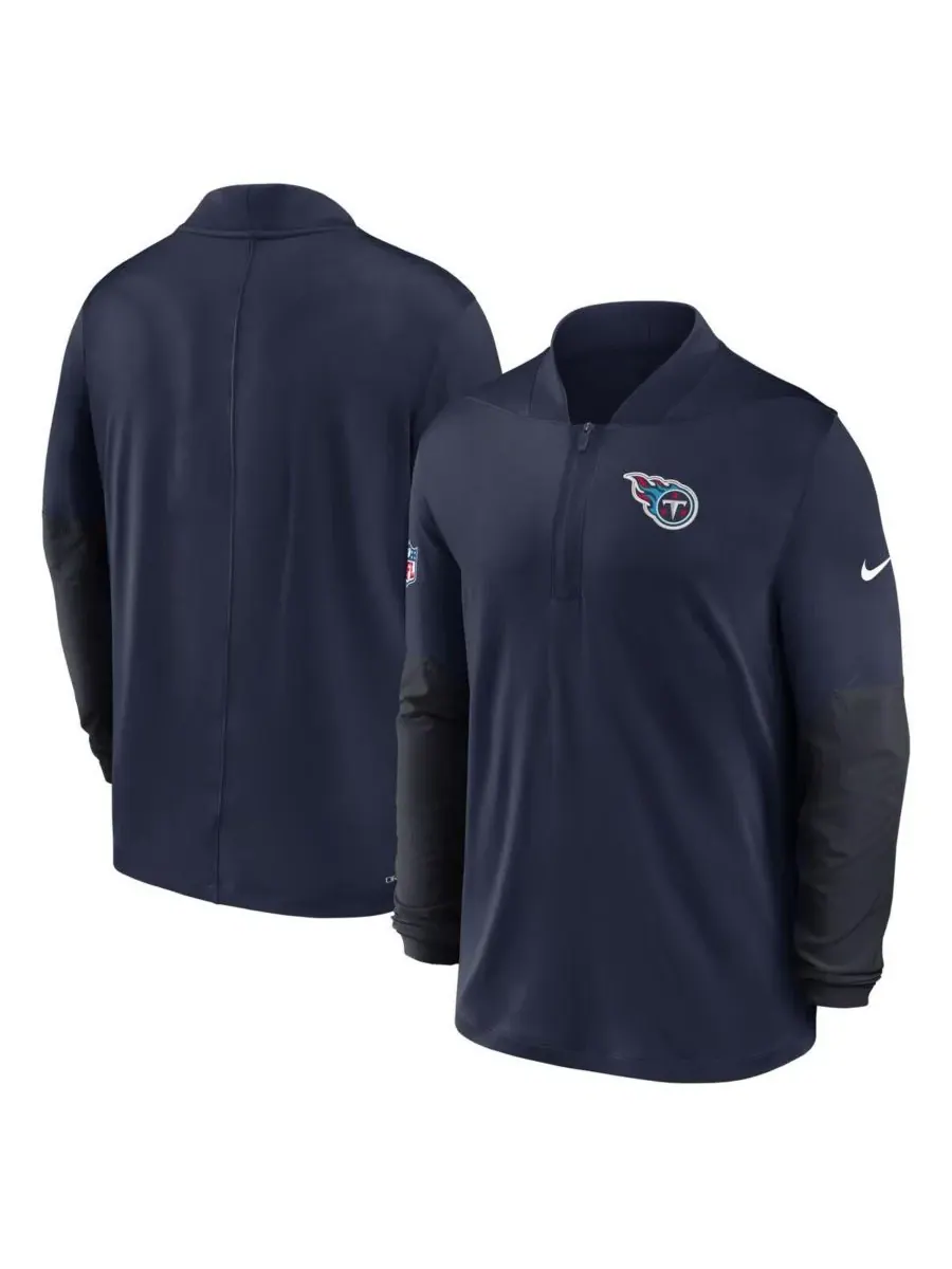 Nike Мужская темно-синяя толстовка с капюшоном Tennessee Titans Sideline Dri-FIT с — изображение 4 из 5, темно-синий
