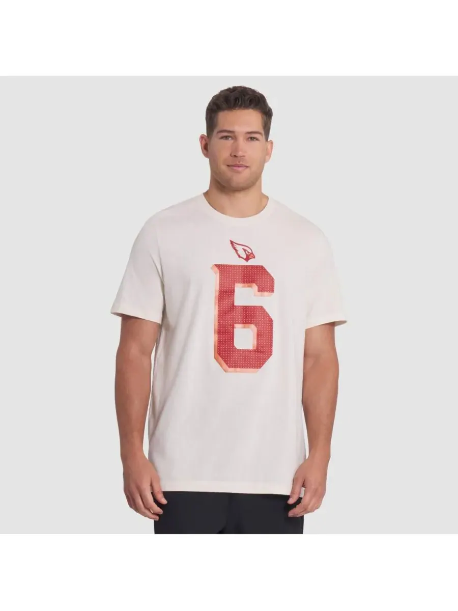 Мужская футболка James Conner Natural Arizona Cardinals 2025 Rivalries Collection с именем и — изображение 1 из 5, прозрачный