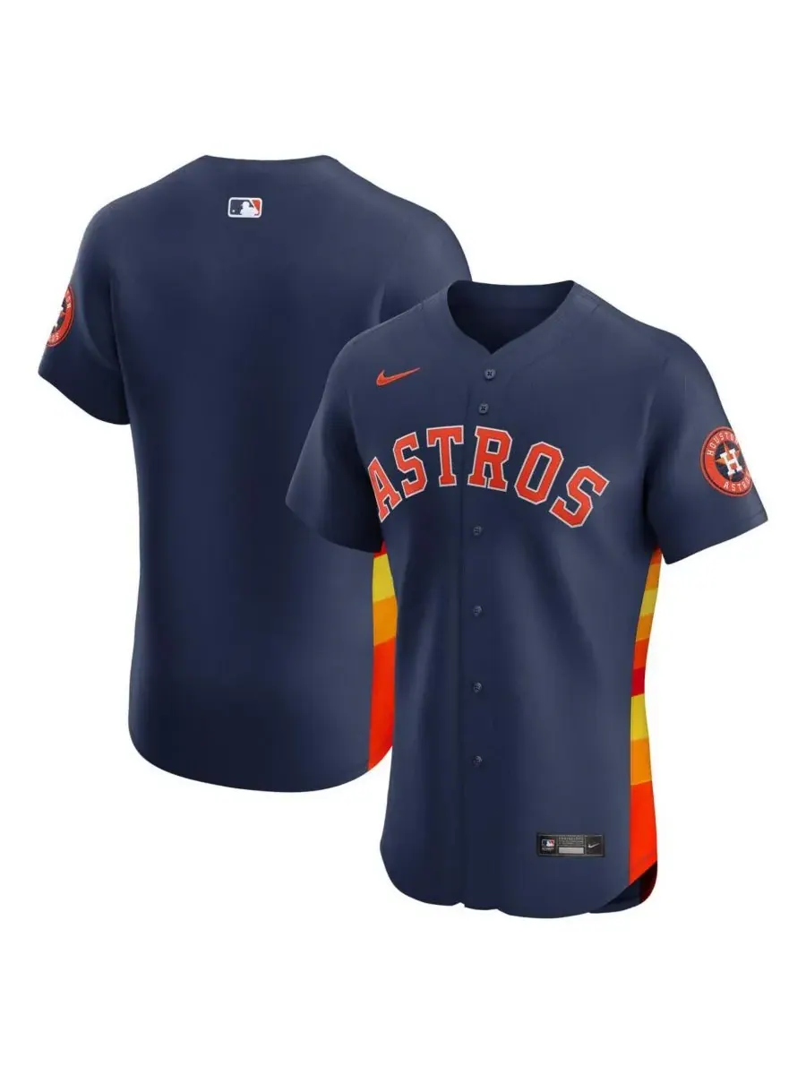 Nike Мужская темно-синяя футболка Houston Astros Alternate 2 Elite — изображение 1 из 3, темно-синий