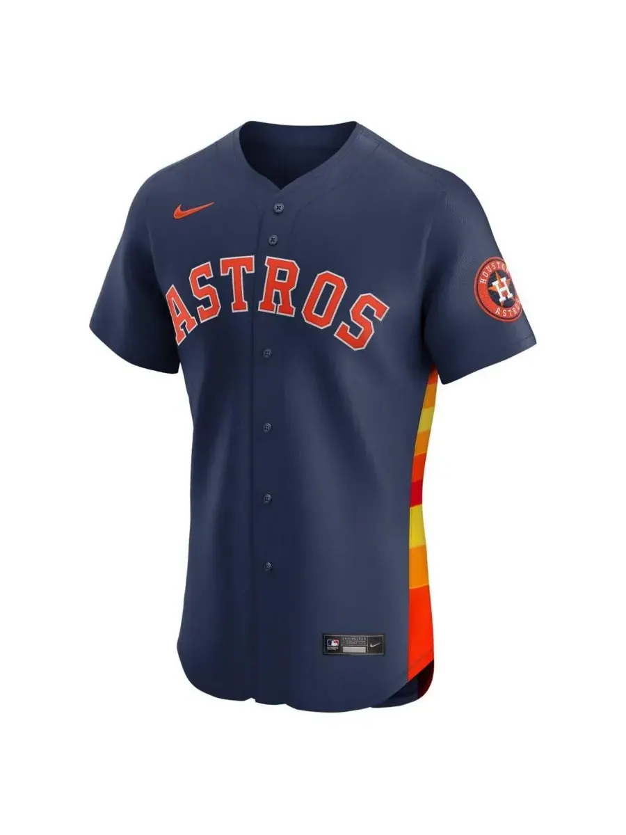 Nike Мужская темно-синяя футболка Houston Astros Alternate 2 Elite — изображение 2 из 3, темно-синий
