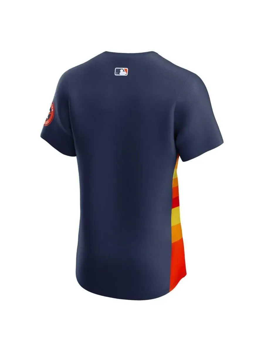 Nike Мужская темно-синяя футболка Houston Astros Alternate 2 Elite — изображение 3 из 3, темно-синий
