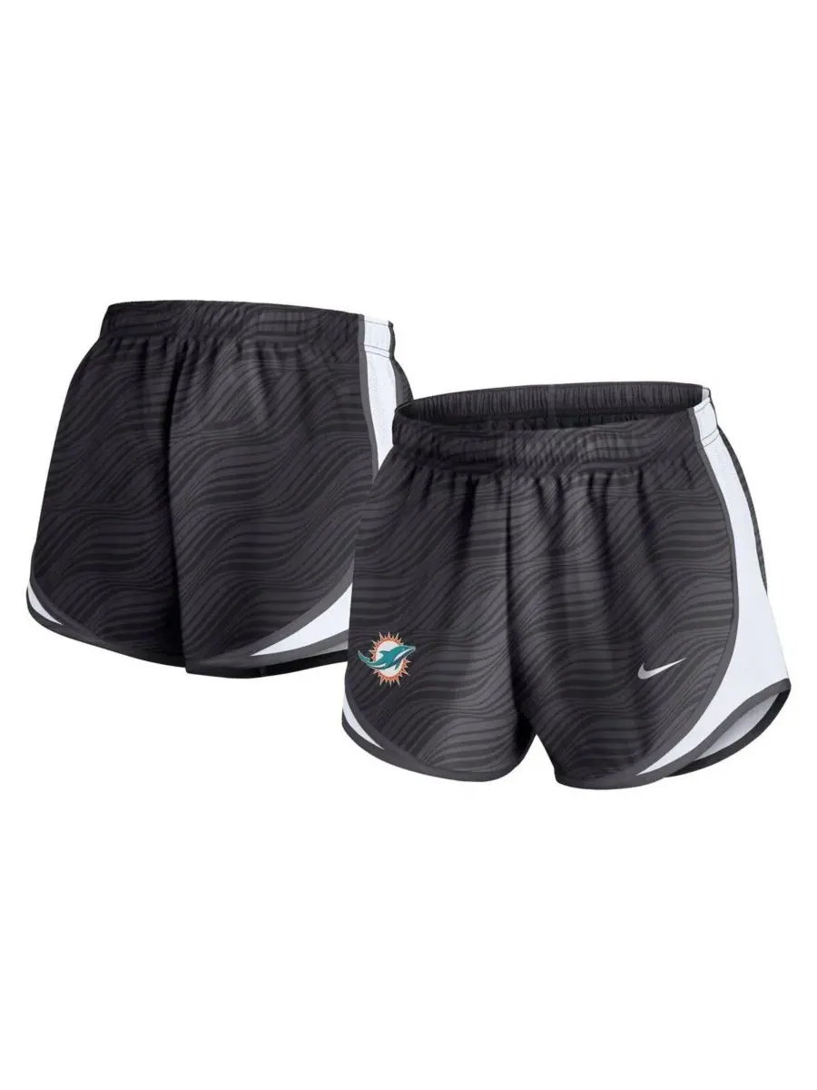 Nike Женские шорты Tempo Performance цвета антрацит с символикой команды Miami Dolphins — изображение 1 из 3, серый