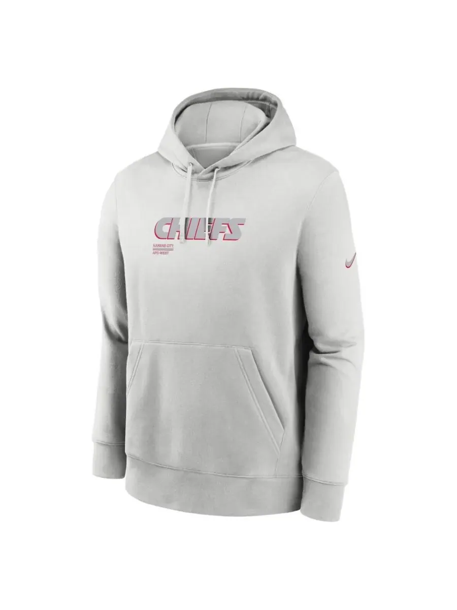 Nike Мужская серая толстовка с капюшоном Kansas City Chiefs Edge Pack из французской махровой ткани — изображение 3 из 3