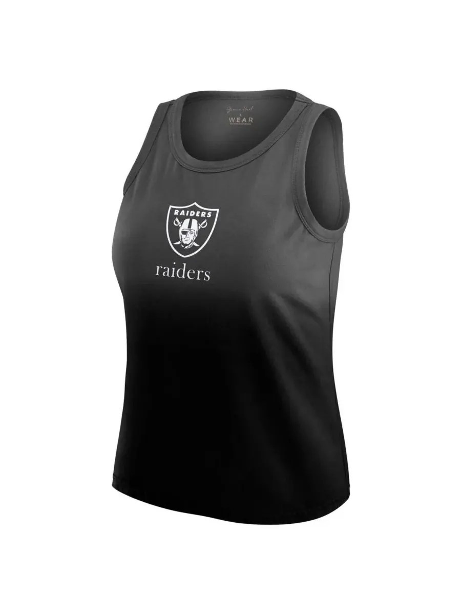 WEAR by Erin Andrews Женская майка x Gracie Hunt Black Las Vegas Raiders Ombre — изображение 3 из 3, черный