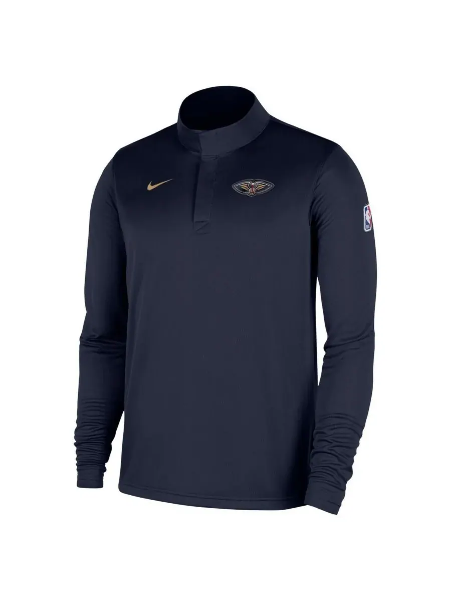 Nike Мужская темно-синяя толстовка New Orleans Pelicans 2025/26 Authentic Coaches Quarter-Zip — изображение 2 из 3