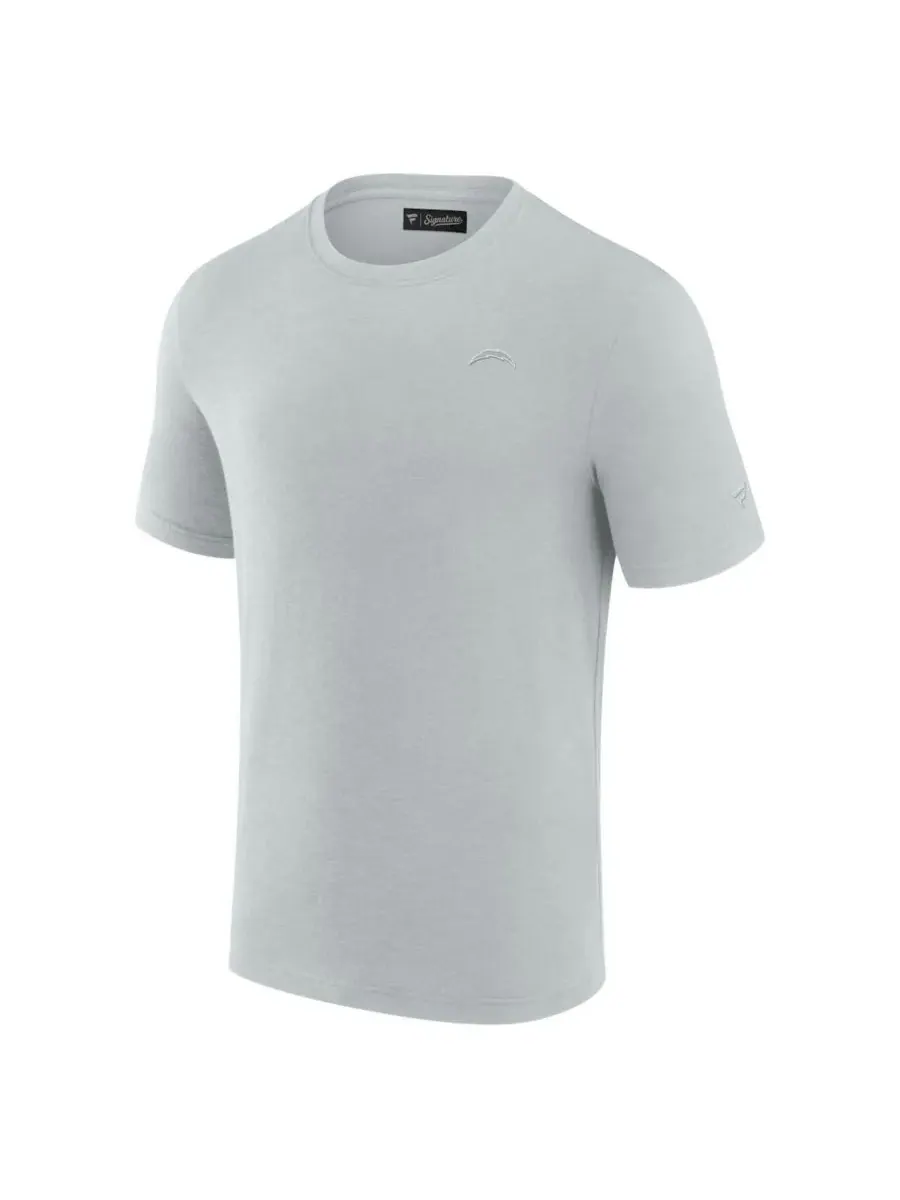 Fanatics Signature Мужская серая футболка с коротким рукавом Los Angeles Chargers из модала — изображение 3 из 3, серый