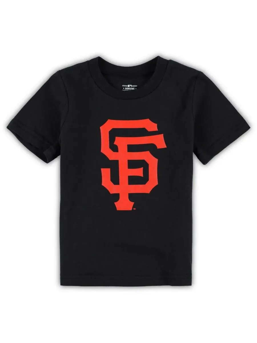 Outerstuff Черная футболка для мальчиков и девочек с логотипом команды San Francisco Giants — изображение 1 из 1, черный