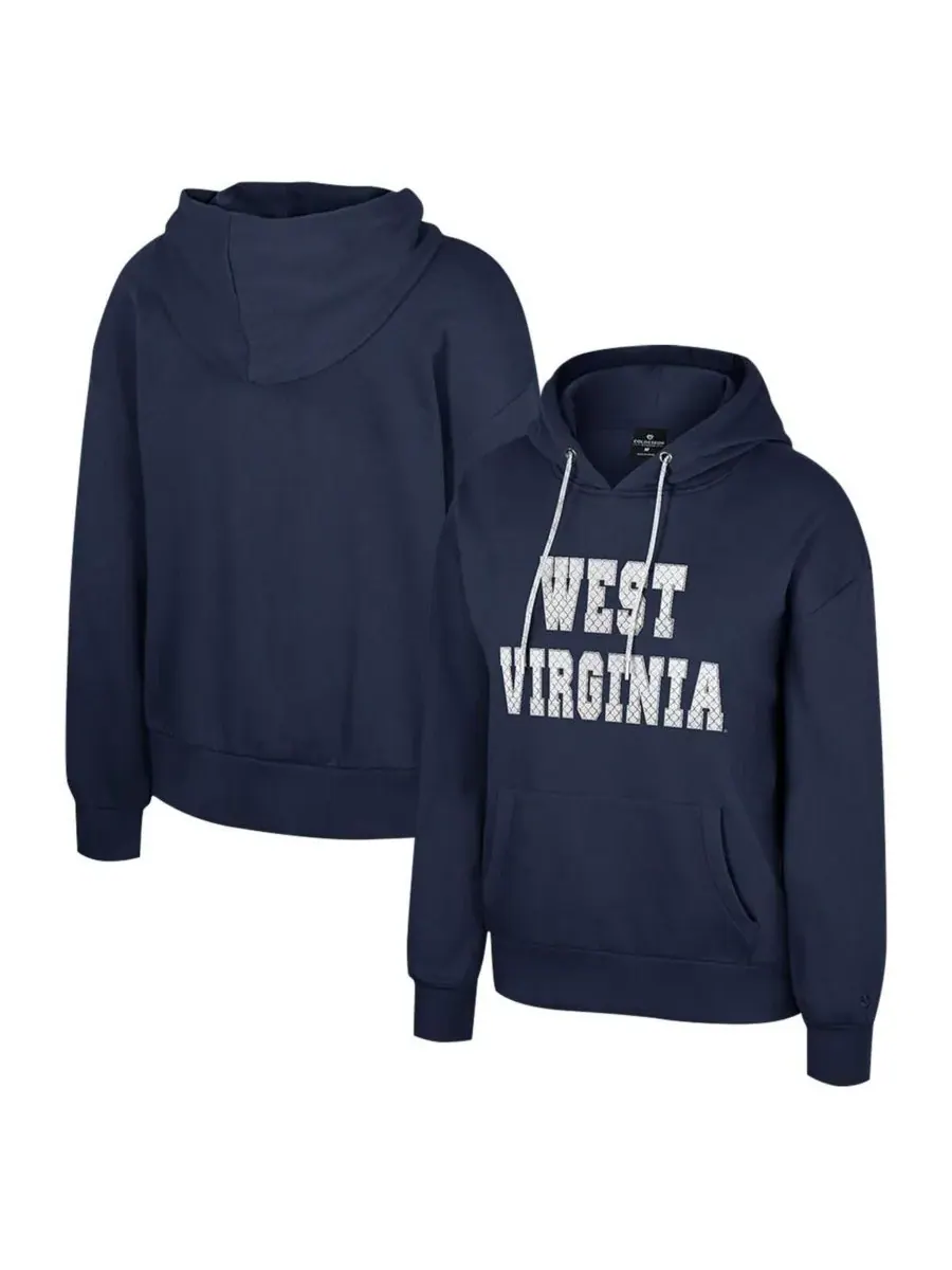 Colosseum Женская темно-синяя толстовка с капюшоном West Virginia Mountaineers Reflection — изображение 1 из 3, темно-синий