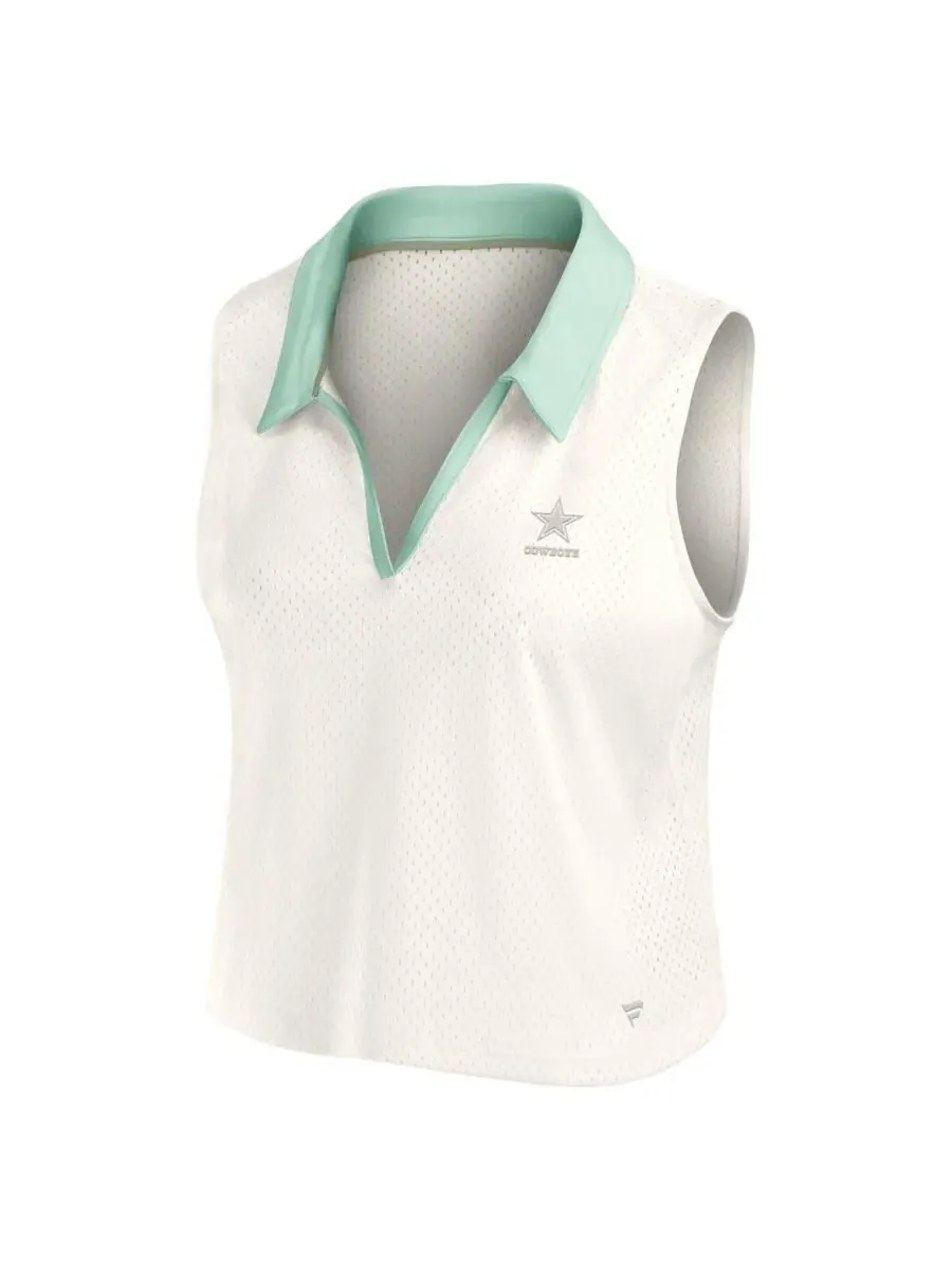 Fanatics Женская кремовая майка с V-образным вырезом Dallas Cowboys Studio Wellness — изображение 3 из 3, бежевый