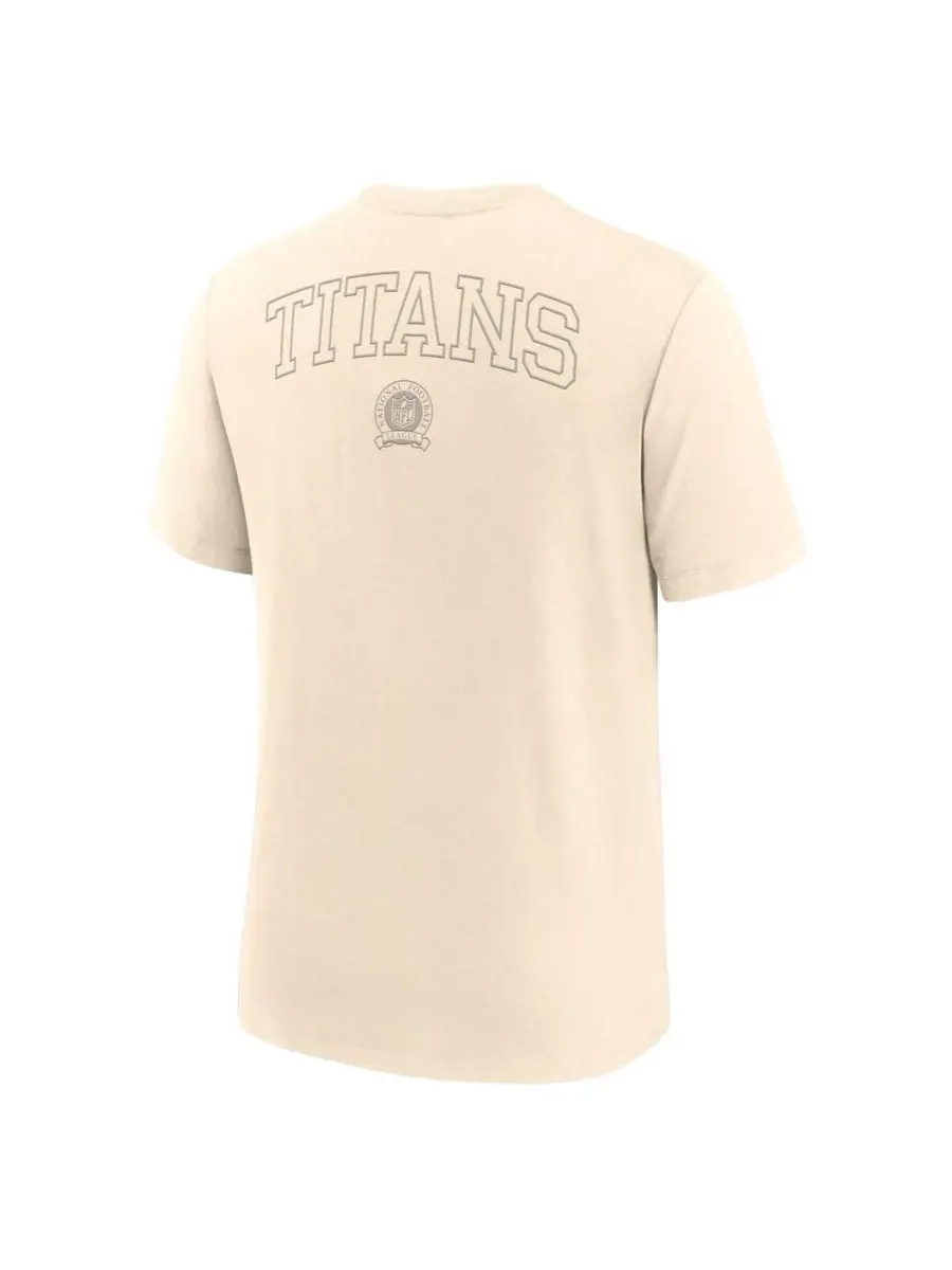 Nike Мужская кремовая футболка Tennessee Titans Glory Tri-Blend — изображение 3 из 3, бежевый