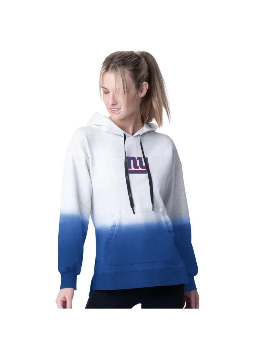 Женская толстовка с капюшоном Royal New York Giants Daniela MSX by Michael Strahan — серый