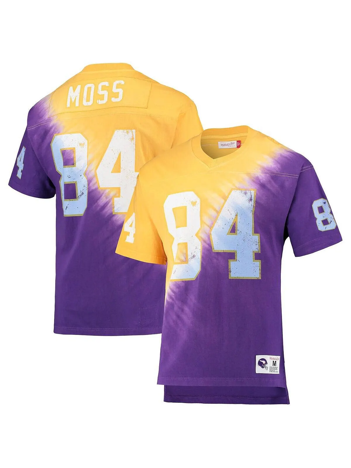 Мужская футболка randy moss gold — изображение 1 из 2, золотистый фиолетовый