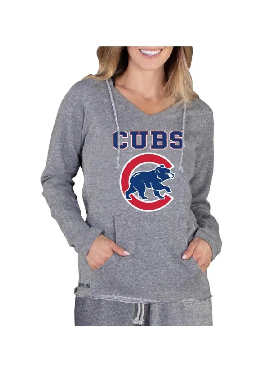 Женская серая толстовка с длинными рукавами Chicago Cubs Mainstream Terry Concepts Sport — изображение 1 из 1, серый
