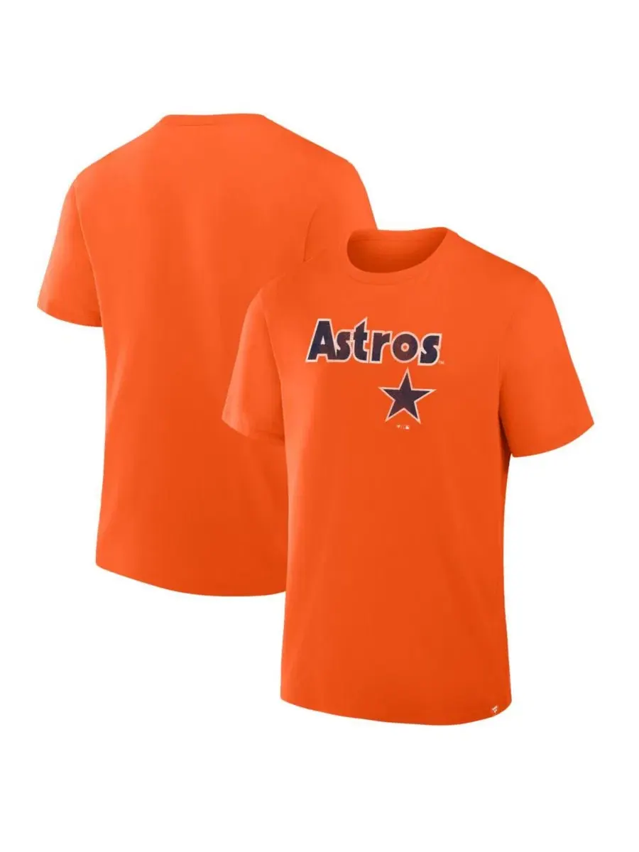 Мужская оранжевая футболка Houston Astros с альтернативным логотипом Legacy Fanatics — изображение 1 из 3, оранжевый