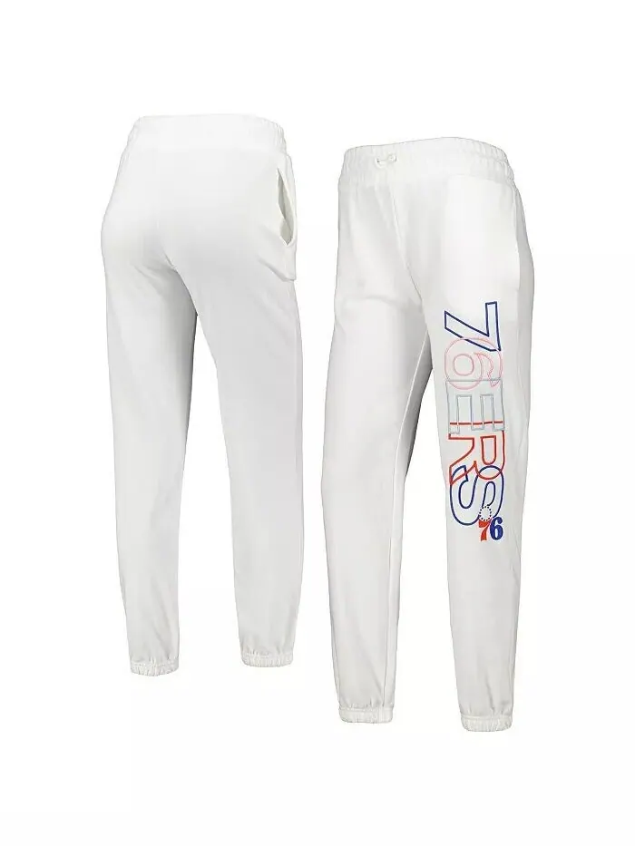 Женские белые брюки Philadelphia 76ers Sunray Concepts Sport — изображение 1 из 2