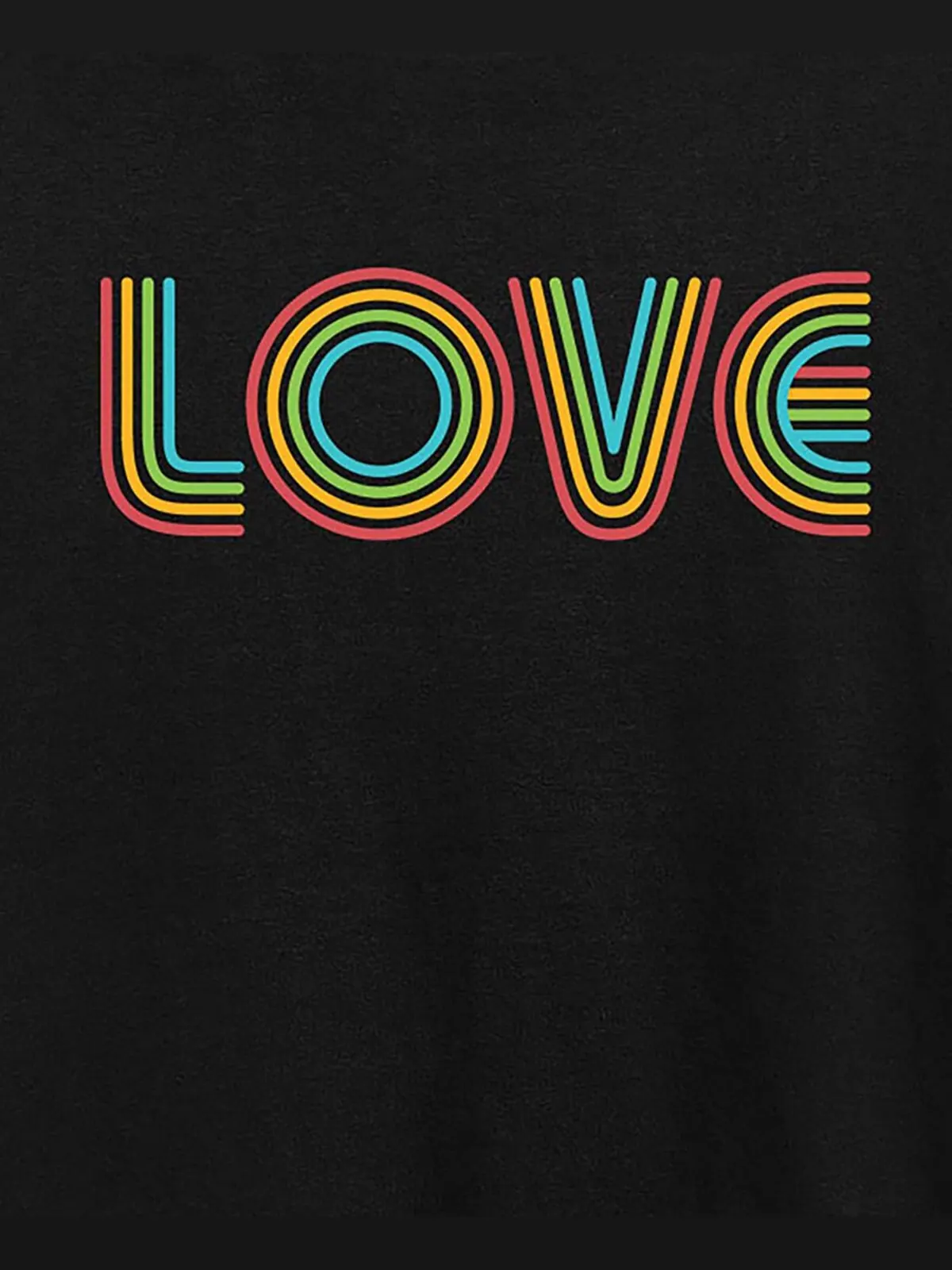 Модная футболка больших размеров с рисунком Love Air Waves — изображение 3 из 3, черный