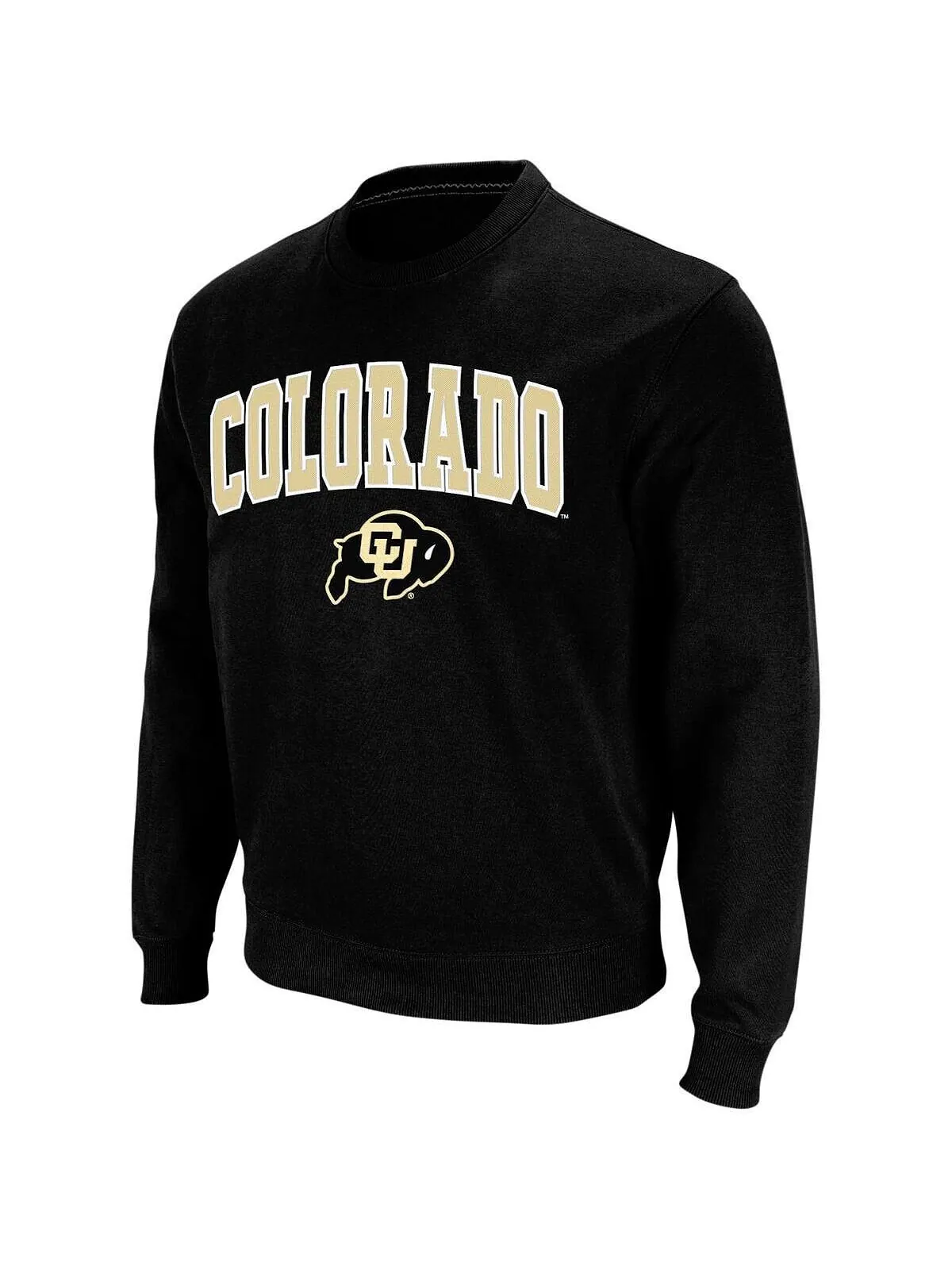 Мужской черный свитшот с круглым вырезом Colorado Buffaloes Arch и логотипом Colosseum — изображение 4 из 4