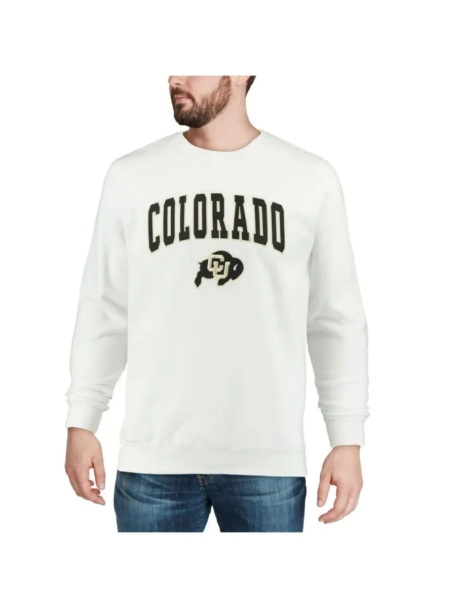 Мужская толстовка с круглым вырезом и логотипом команды Colorado Buffaloes Colosseum — изображение 4 из 7, белый