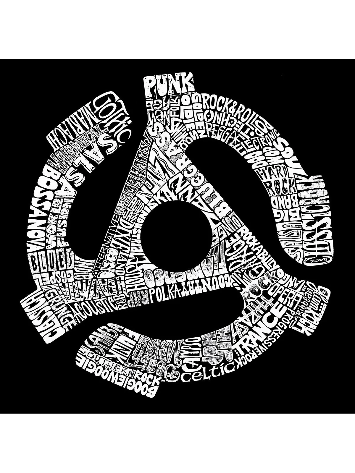 Мужская толстовка с капюшоном Word Art — адаптер для пластинок LA Pop Art — изображение 2 из 2, темный серый