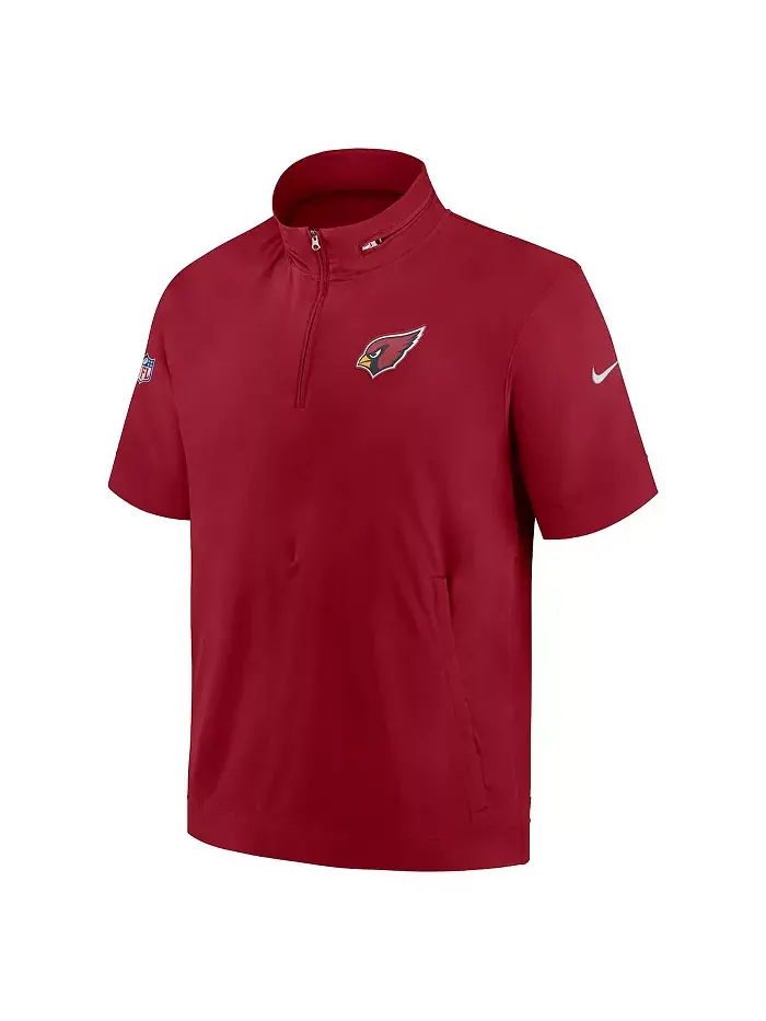 Мужская худи с молнией на четверть и короткими рукавами Arizona Cardinals Sideline Coach Nike — изображение 3 из 3