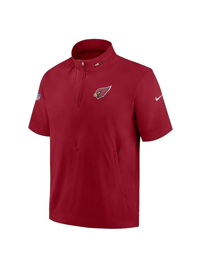 Мужская куртка Cardinal Arizona Cardinals Sideline Coach с капюшоном и молнией четверть рукава с — изображение 3 из 3