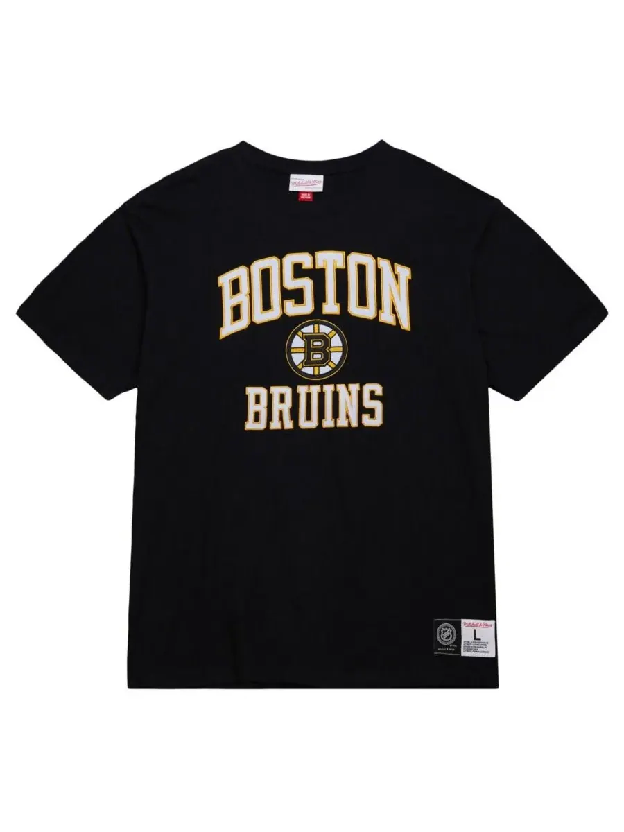 Mitchell & Ness Мужская черная футболка Boston Bruins Legendary Slub — изображение 2 из 4, черный