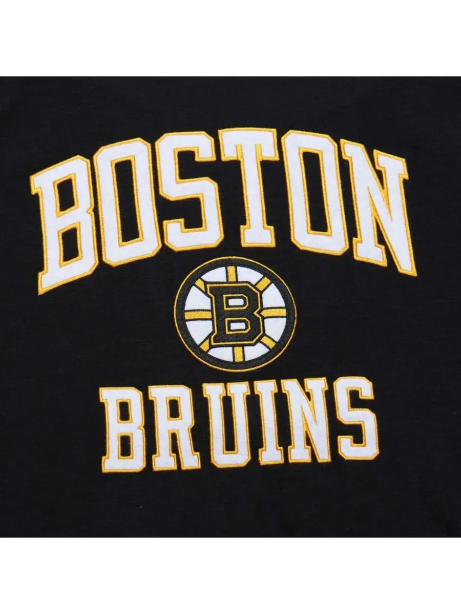 Mitchell & Ness Мужская черная футболка Boston Bruins Legendary Slub — изображение 4 из 4, черный