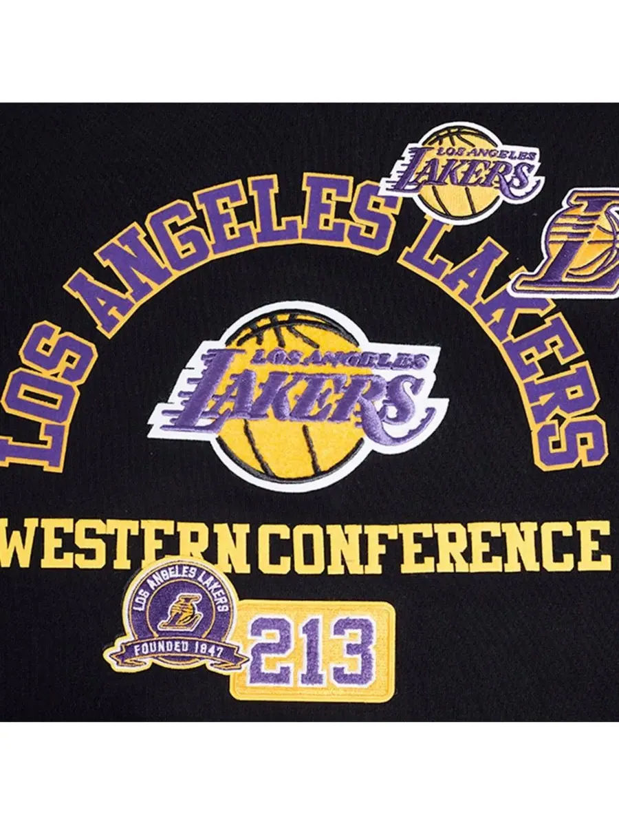 Pro Standard Мужская черная толстовка с капюшоном Los Angeles Lakers Area Code — изображение 3 из 5, черный