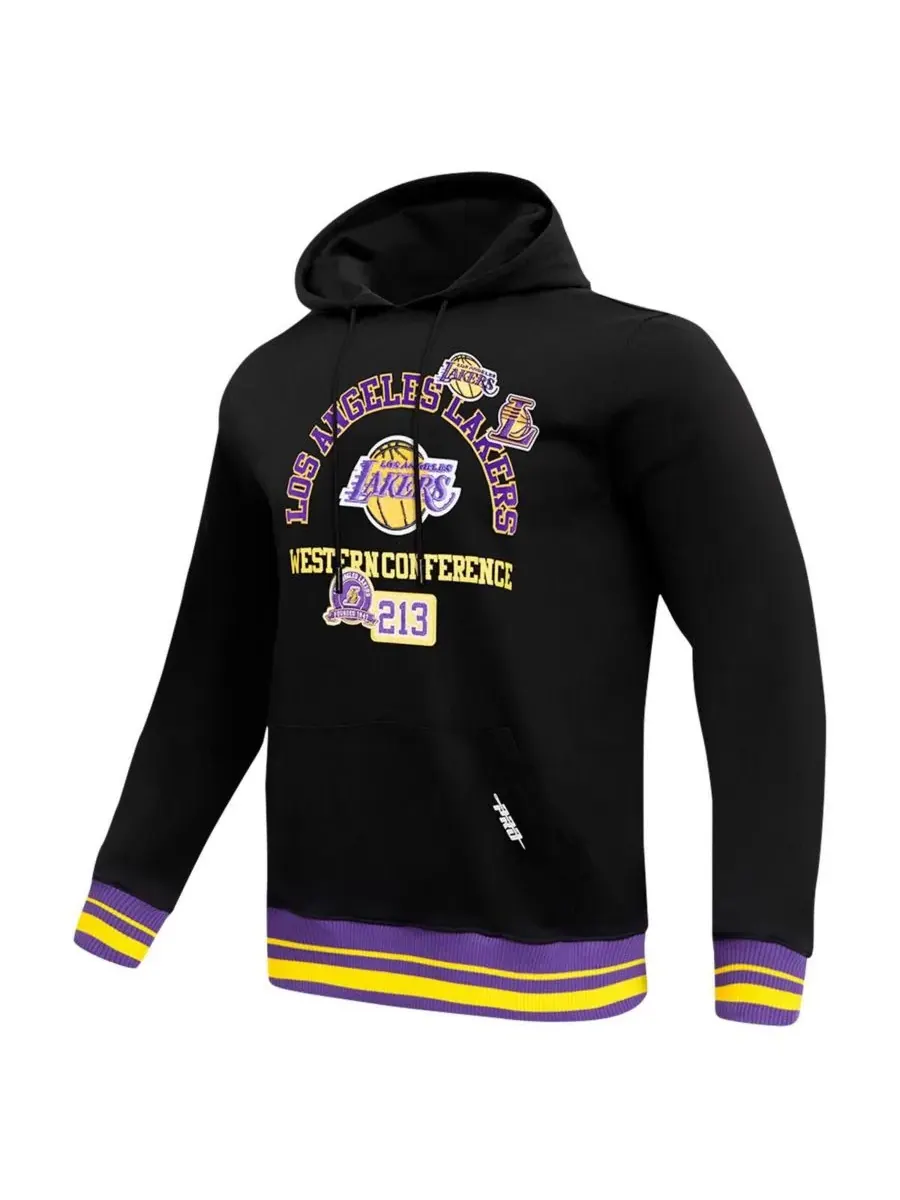 Pro Standard Мужская черная толстовка с капюшоном Los Angeles Lakers Area Code — изображение 5 из 5, черный
