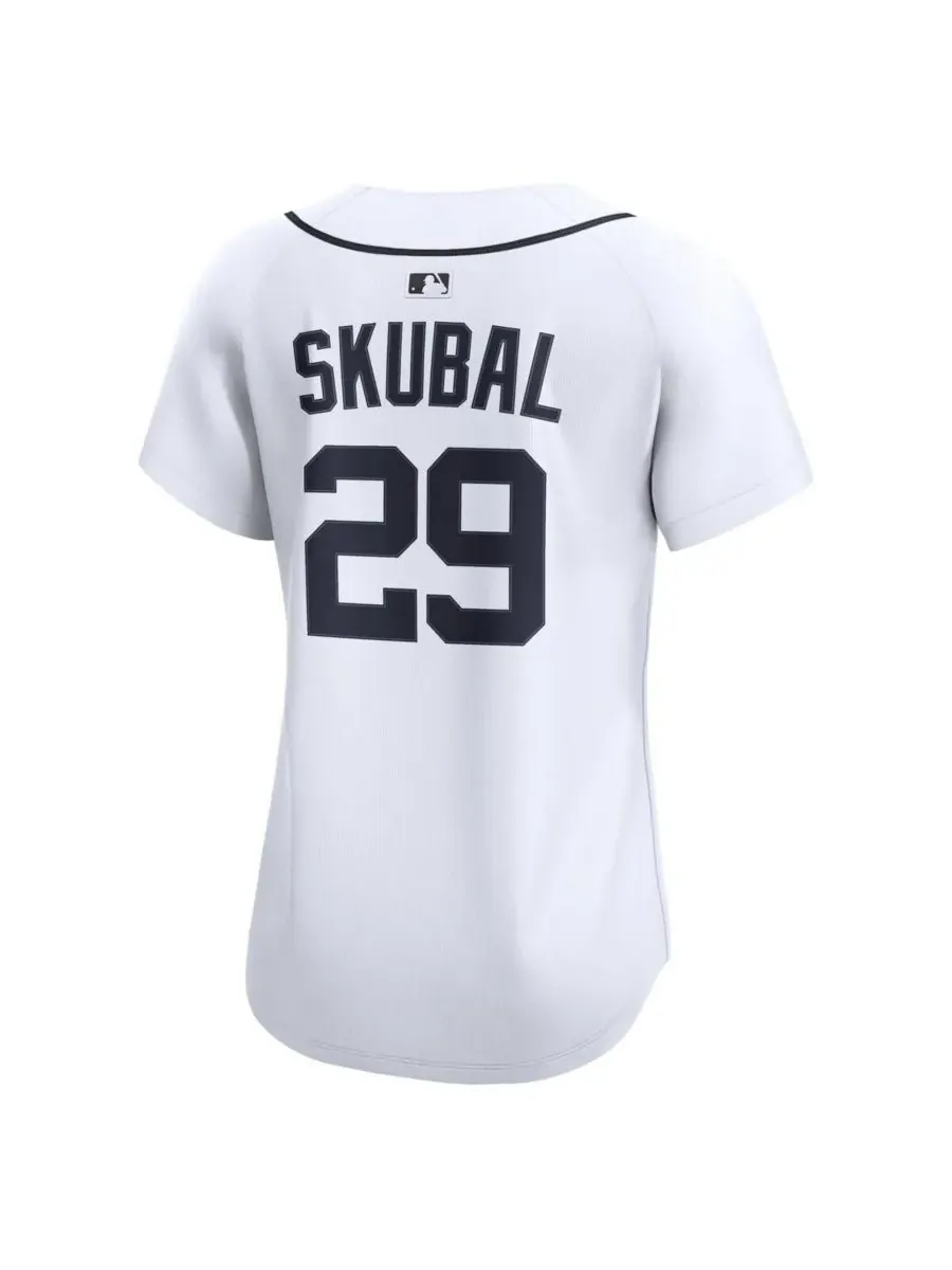 Nike Женская белая домашняя футболка игрока команды Detroit Tigers Тарика Скубала (лимитированная — изображение 3 из 3, белый