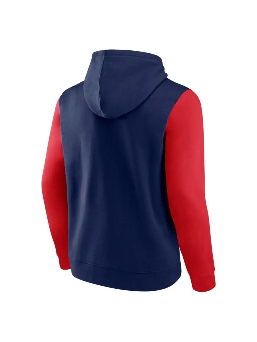 Logo Athletic Мужская темно-синяя толстовка с капюшоном и цветными блоками в стиле New Orleans — изображение 2 из 3