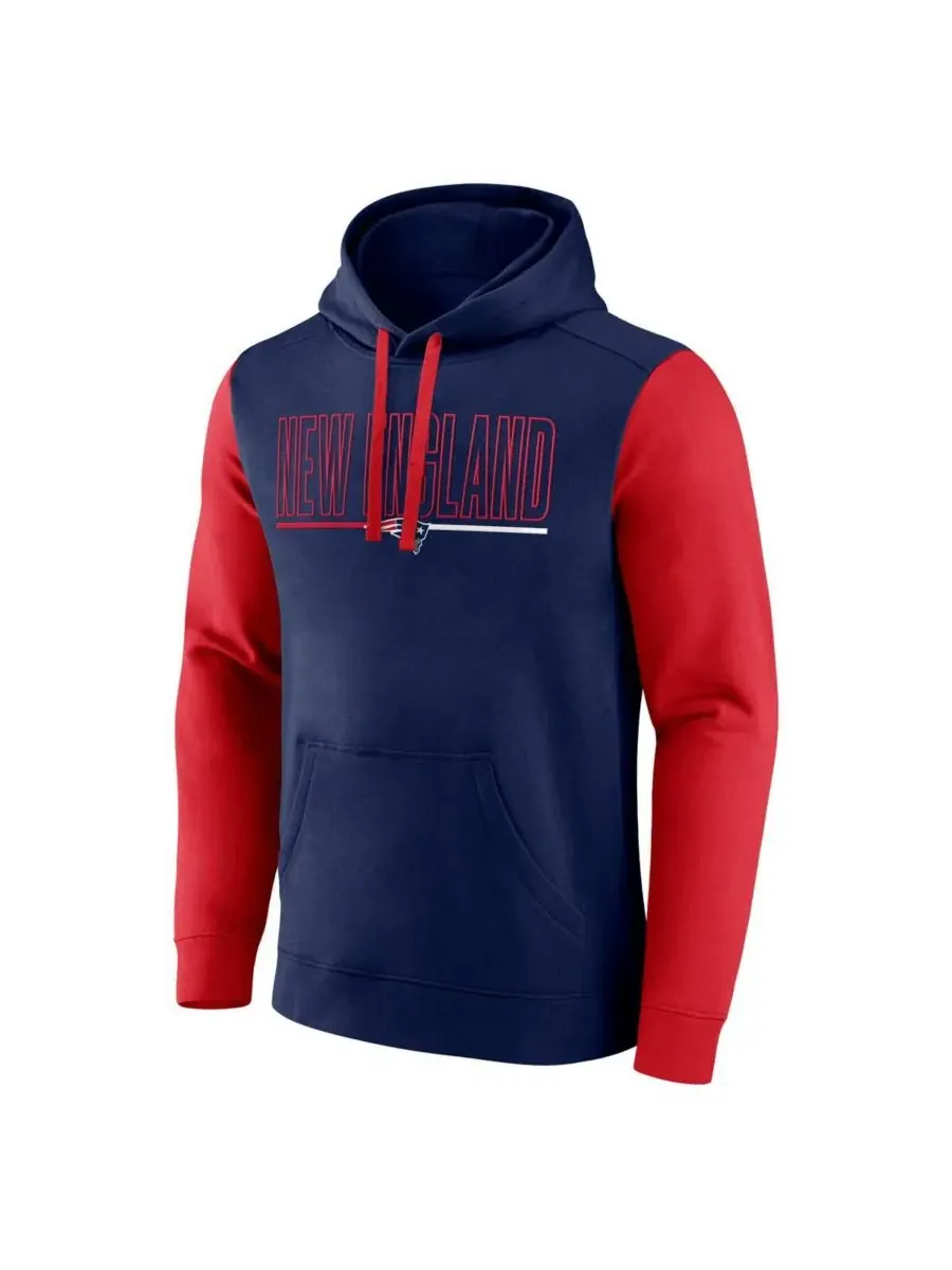 Logo Athletic Мужская темно-синяя толстовка с капюшоном и цветными блоками в стиле New Orleans — изображение 3 из 3