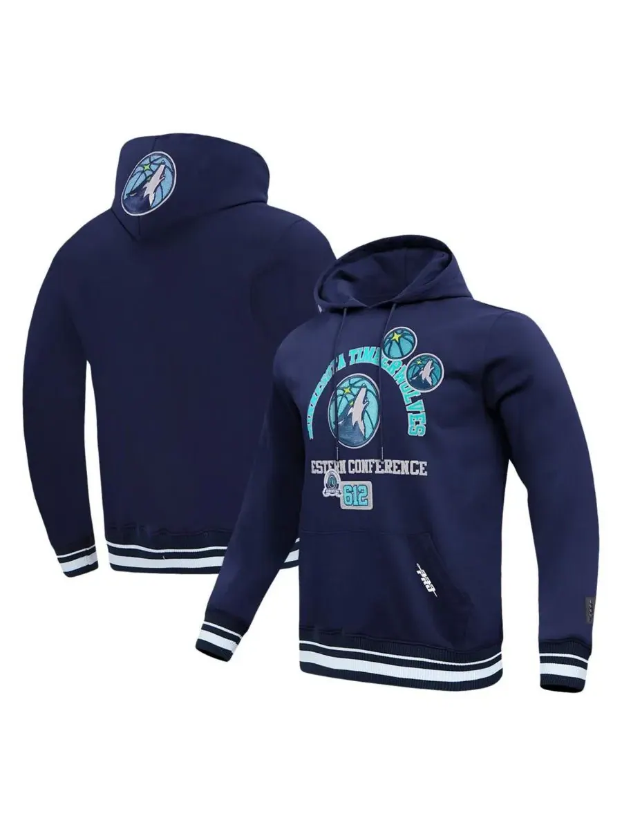 Pro Standard Мужская темно-синяя толстовка с капюшоном Minnesota Timberwolves Area Code — изображение 1 из 5, темно-синий