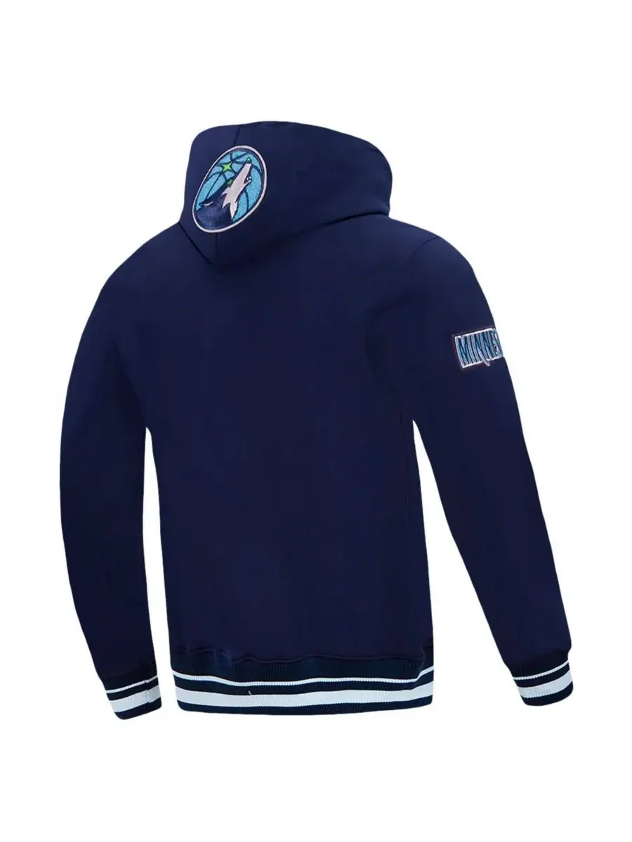Pro Standard Мужская темно-синяя толстовка с капюшоном Minnesota Timberwolves Area Code — изображение 4 из 5, темно-синий