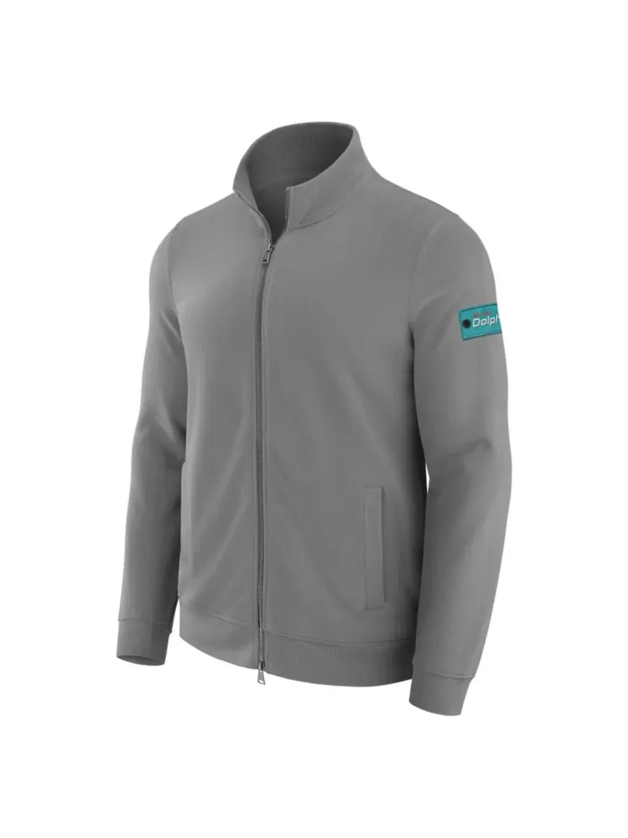 Свитшот с полной застежкой-молнией Graphite Miami Dolphins QB1 J. Palmer — изображение 2 из 5, серый