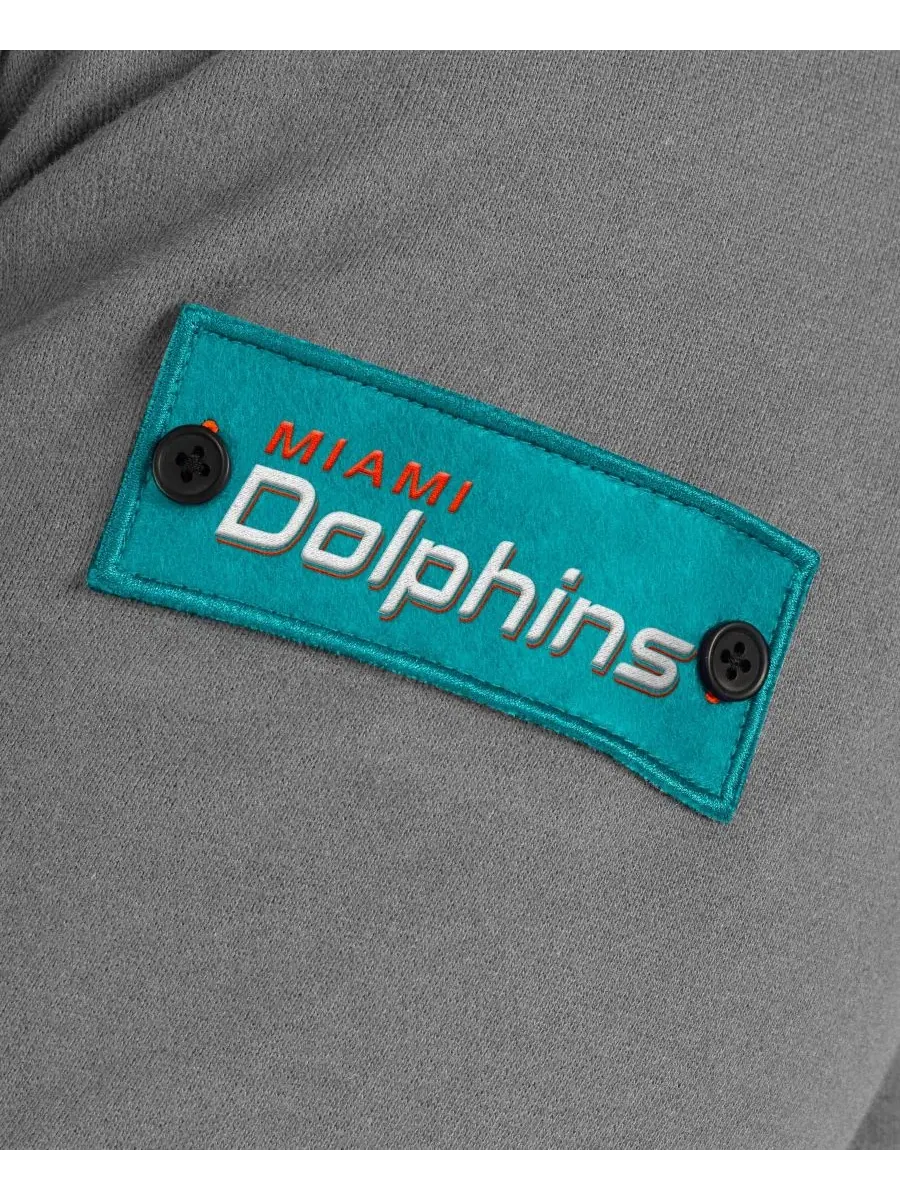 Свитшот с полной застежкой-молнией Graphite Miami Dolphins QB1 J. Palmer — изображение 4 из 5, серый