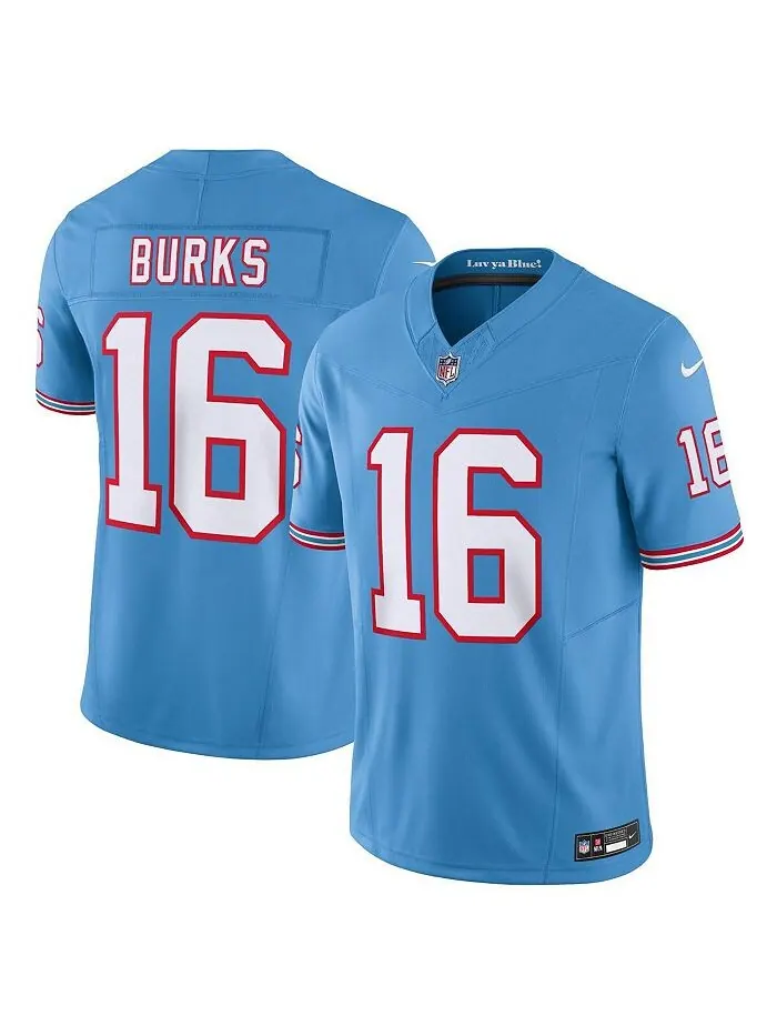 Мужская голубая майка Treylon Burks Tennessee Titans Oilers Throwback Vapor FUSE Limited Nike — изображение 1 из 3
