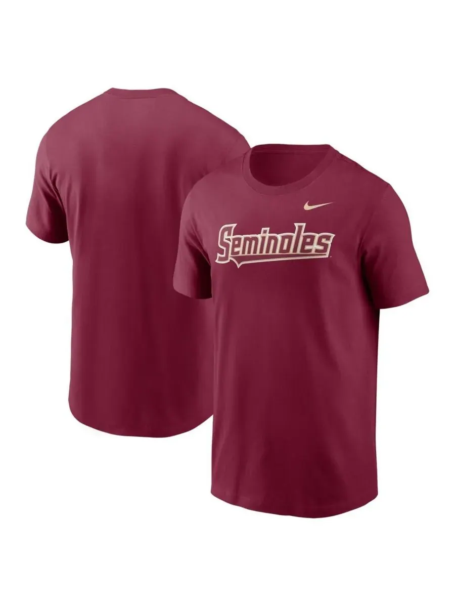 Nike Мужская футболка с логотипом бейсбольной команды Florida State Seminoles цвета граната — изображение 1 из 3