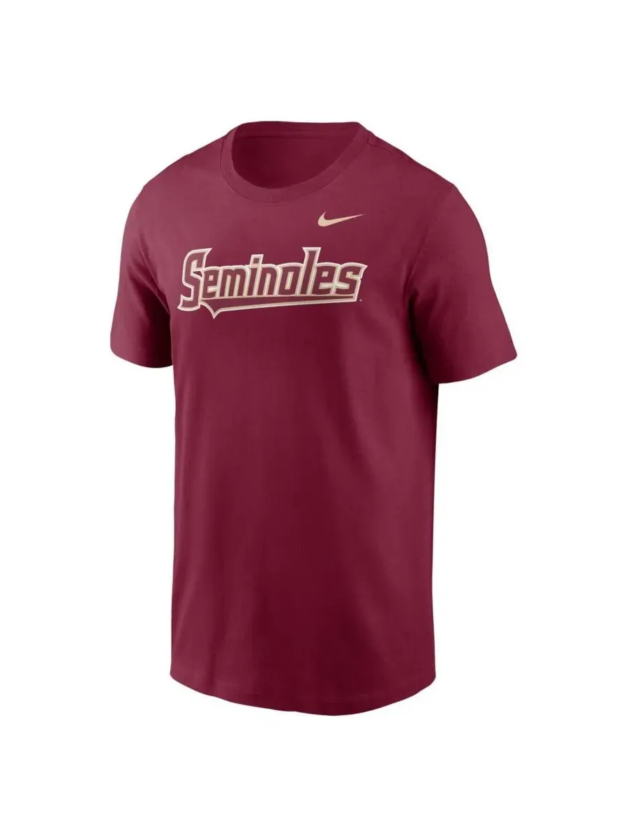 Nike Мужская футболка с логотипом бейсбольной команды Florida State Seminoles цвета граната — изображение 3 из 3