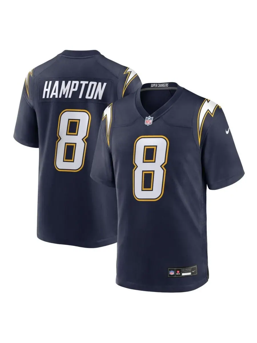 Nike Мужская темно-синяя игровая футболка Омариона Хэмптона команды Los Angeles Chargers — изображение 1 из 3, темно-синий