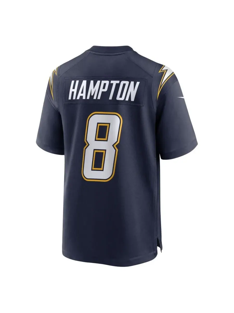 Nike Мужская темно-синяя игровая футболка Омариона Хэмптона команды Los Angeles Chargers — изображение 2 из 3, темно-синий