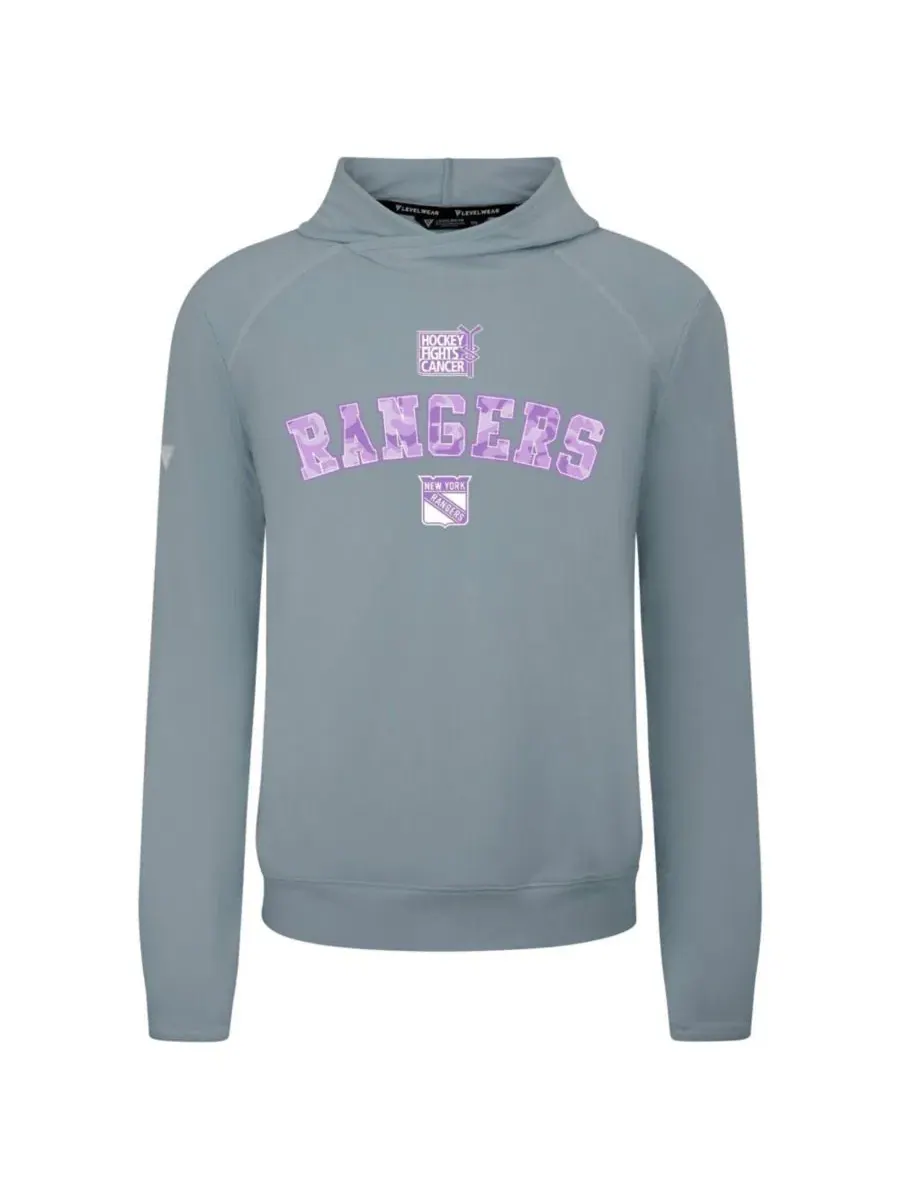 Худи с длинным рукавом, с принтом, New York Rangers Hockey Fights Cancer Mandate Tri-Blend LevelWear — изображение 1 из 1
