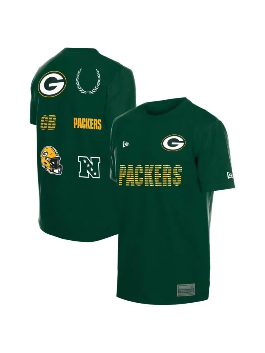 Футболка с длинным рукавом Match Green Bay Packers New Era — изображение 1 из 5, зеленый