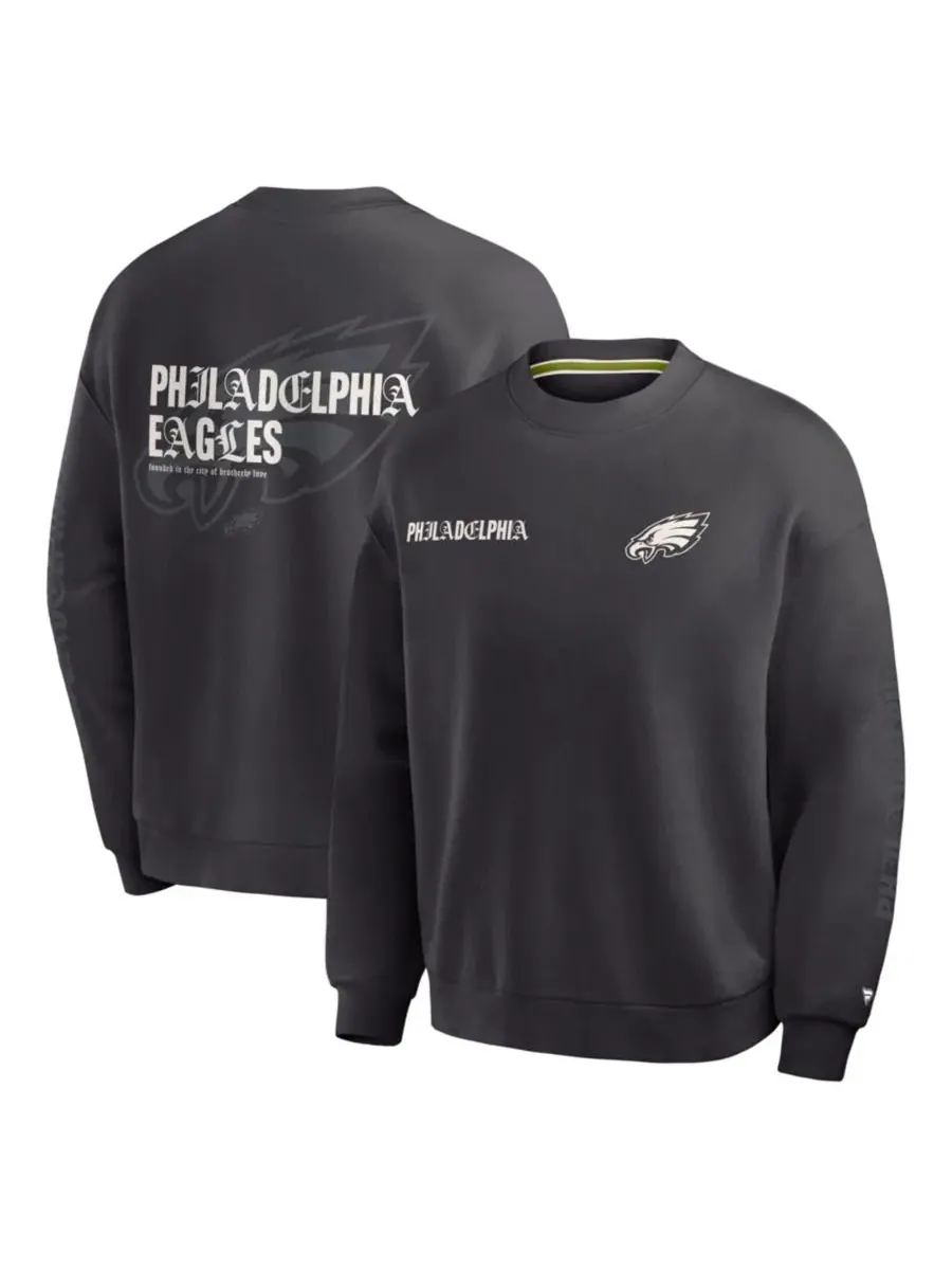 Свитшот оверсайз с принтом Philadelphia Eagles Fanatics — изображение 1 из 3, черный черный