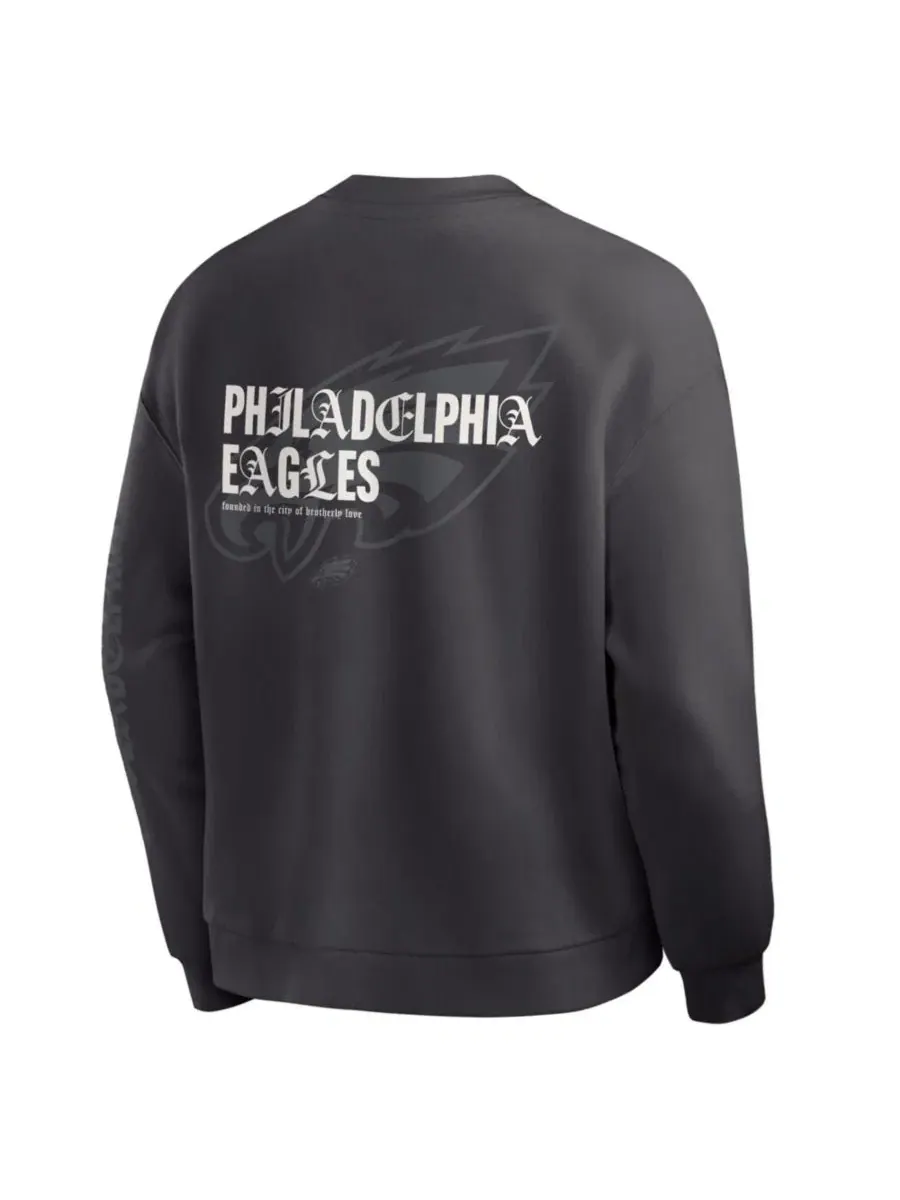 Свитшот оверсайз с принтом Philadelphia Eagles Fanatics — изображение 3 из 3, черный черный