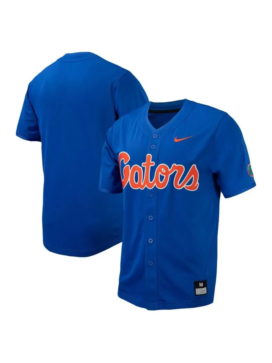 Мужская бейсбольная майка Royal Florida Gators с полной застежкой на пуговицы (реплика) Nike — изображение 1 из 3