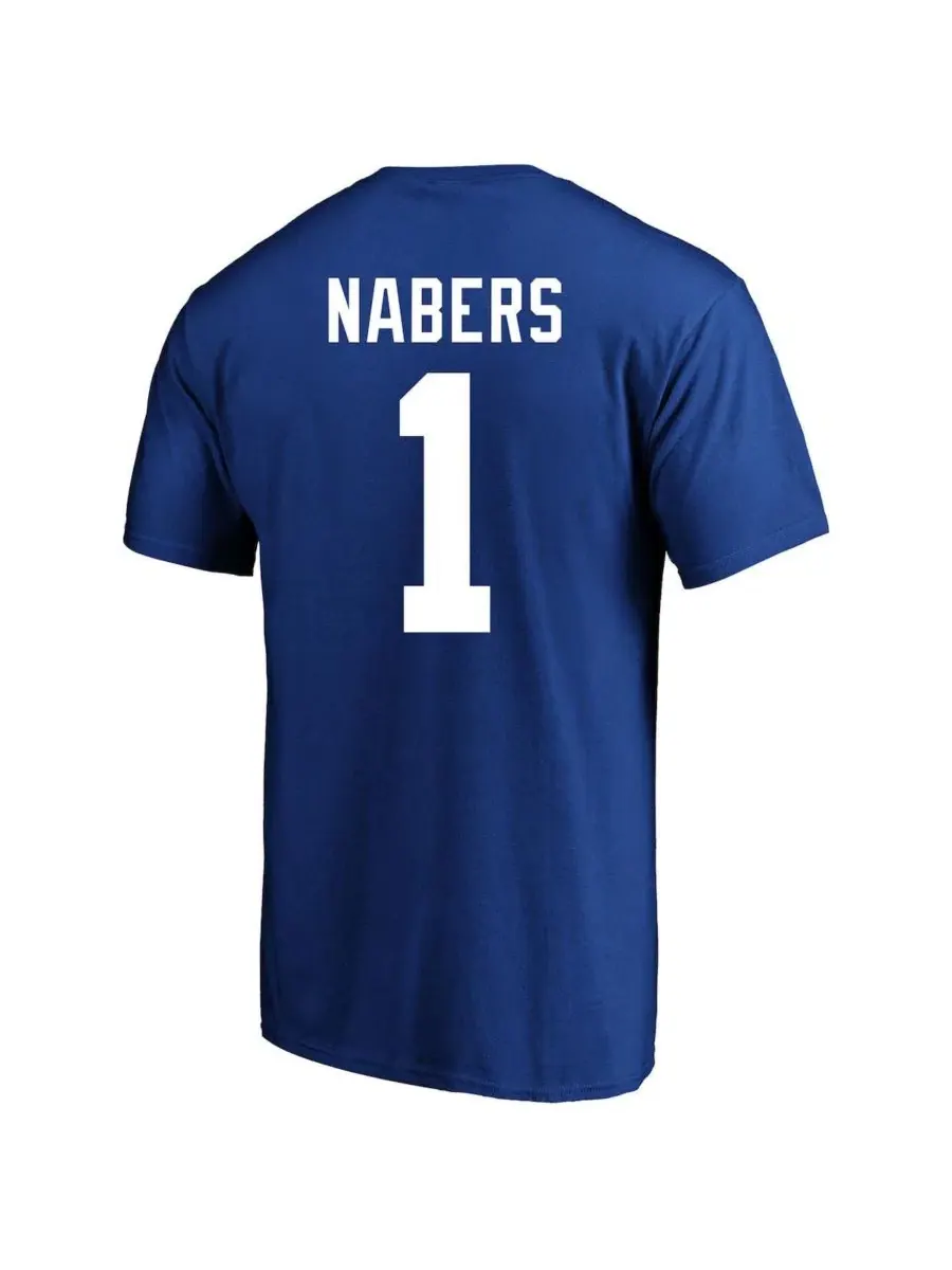 Футболка с длинным рукавом Malik Nabers New York Giants Fanatics — изображение 2 из 3, королевский