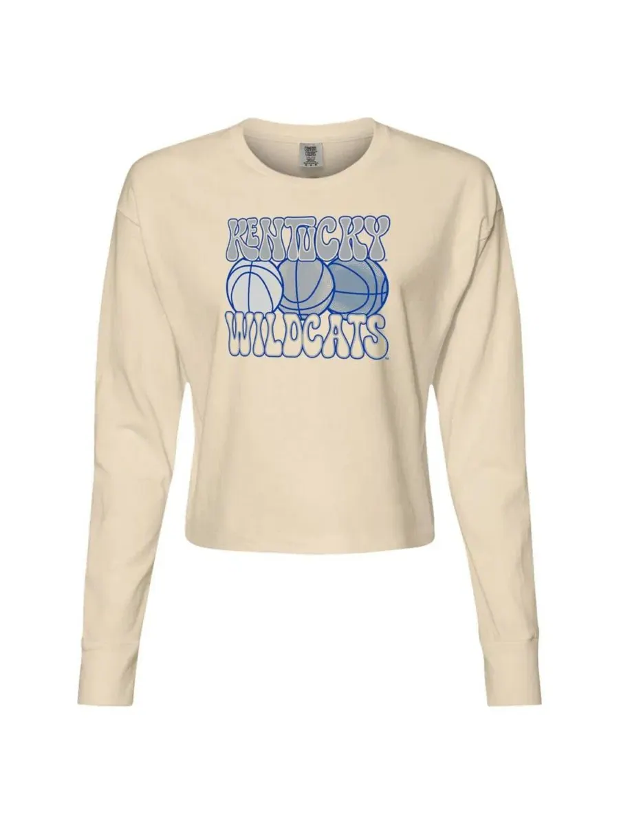 Женская футболка-лонгслив с принтом Kentucky Wildcats, Comfort Colors Image One — изображение 2 из 3, прозрачный