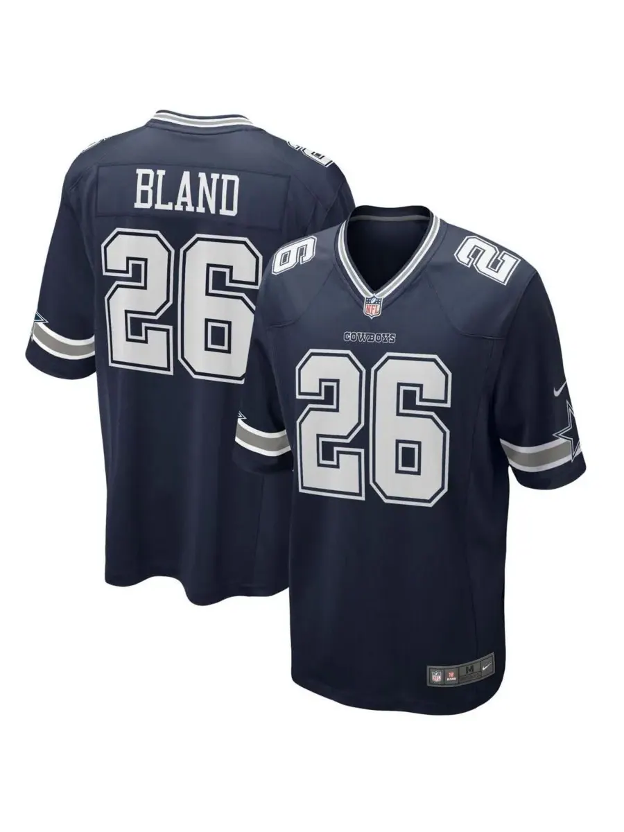 Мужская игровая футболка DaRon Bland Dallas Cowboys Nike — изображение 1 из 3, темно-синий